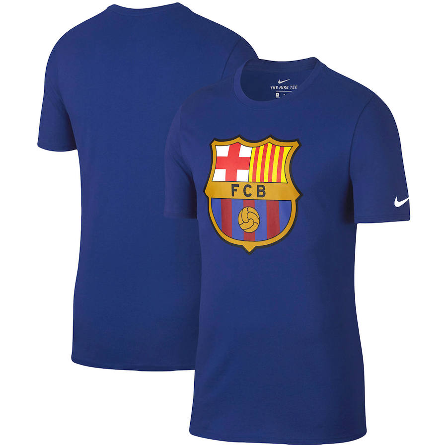 Barcelona Nike Team Crest Performance T-Shirt Royal